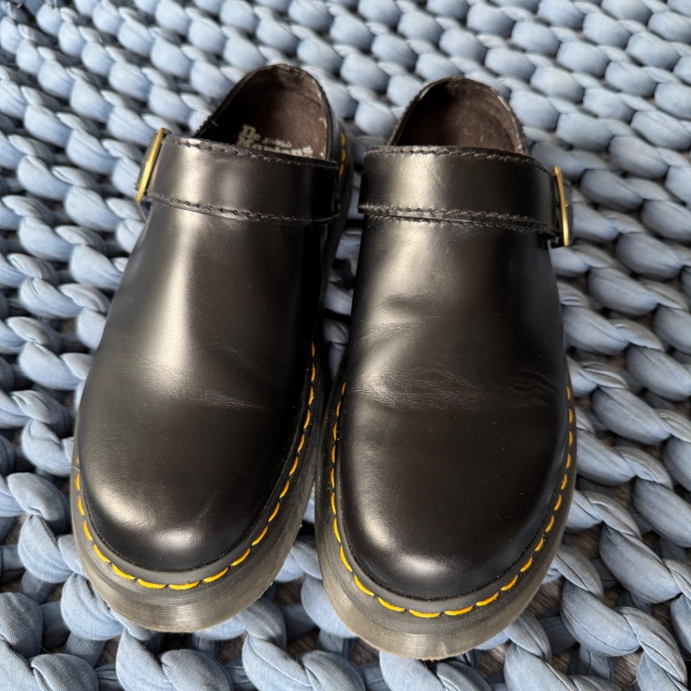 Dr. Martens Leather Slingback Platform Mules